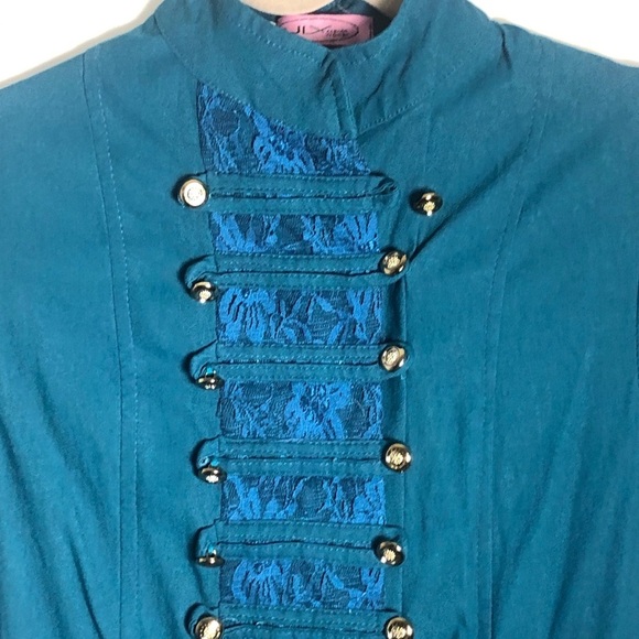 Womens Teal Long Coat. Size 4. - Picture 2 of 8